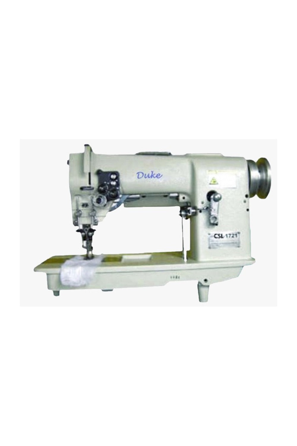 Duke direct drive 12/twelve needle cylinder bed double chain stitch machine with side tape attaching